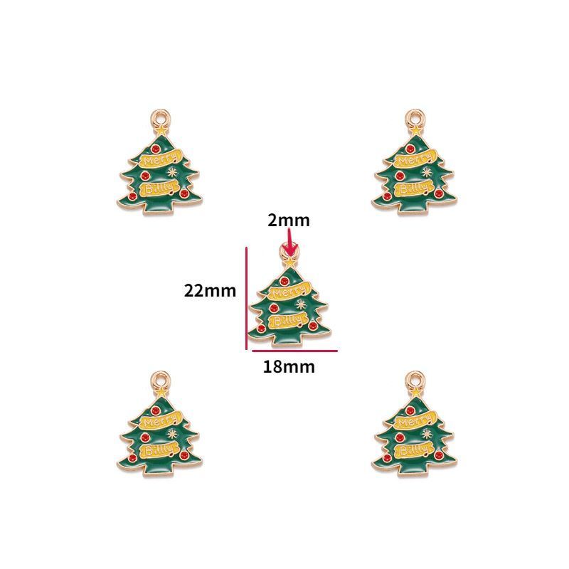 5PCS Christmas Tree Collection Charm For Jewelry Making Findings