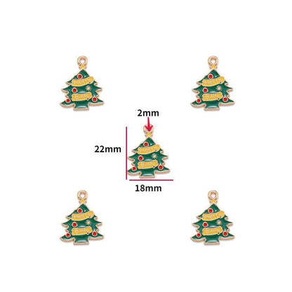 5PCS Christmas Tree Collection Charm For Jewelry Making Findings