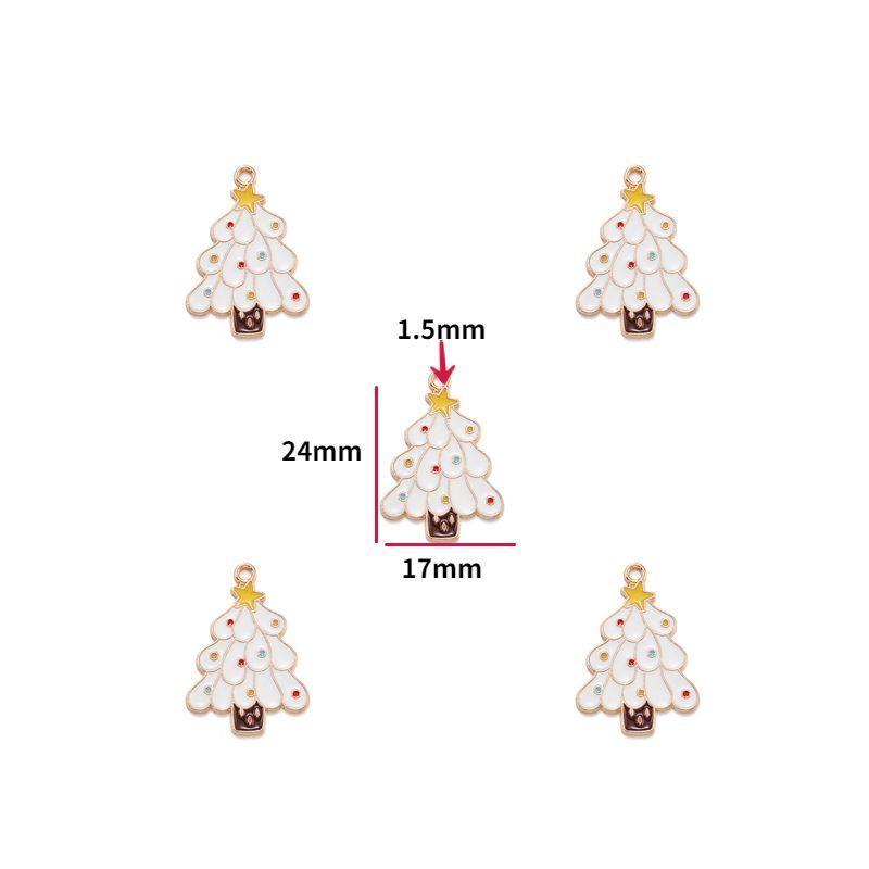 5PCS Christmas Tree Collection Charm For Jewelry Making Findings