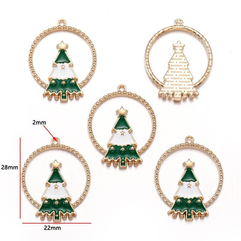 5PCS Christmas Tree Collection Charm For Jewelry Making Findings