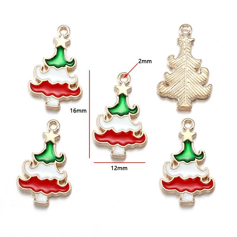 5PCS Christmas Tree Collection Charm For Jewelry Making Findings