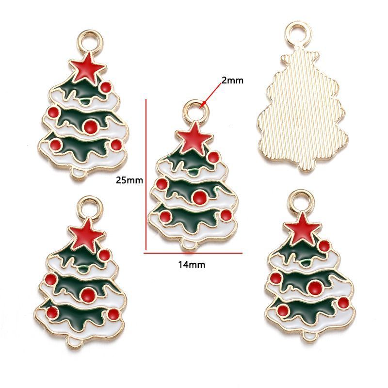 5PCS Christmas Tree Collection Charm For Jewelry Making Findings