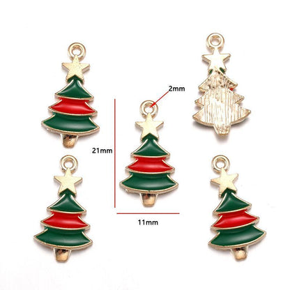 5PCS Christmas Tree Collection Charm For Jewelry Making Findings