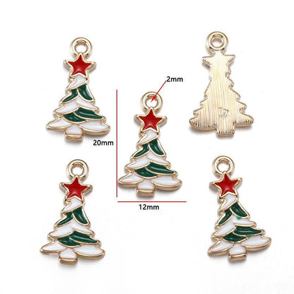 5PCS Christmas Tree Collection Charm For Jewelry Making Findings