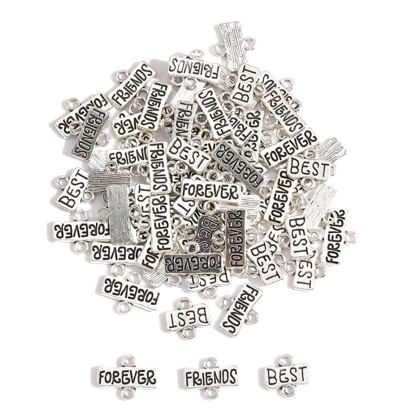 10PCS Friendship Theme Jewelry Making Findings Connector 13x17mm