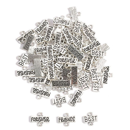 10PCS Friendship Theme Jewelry Making Findings Connector 13x17mm