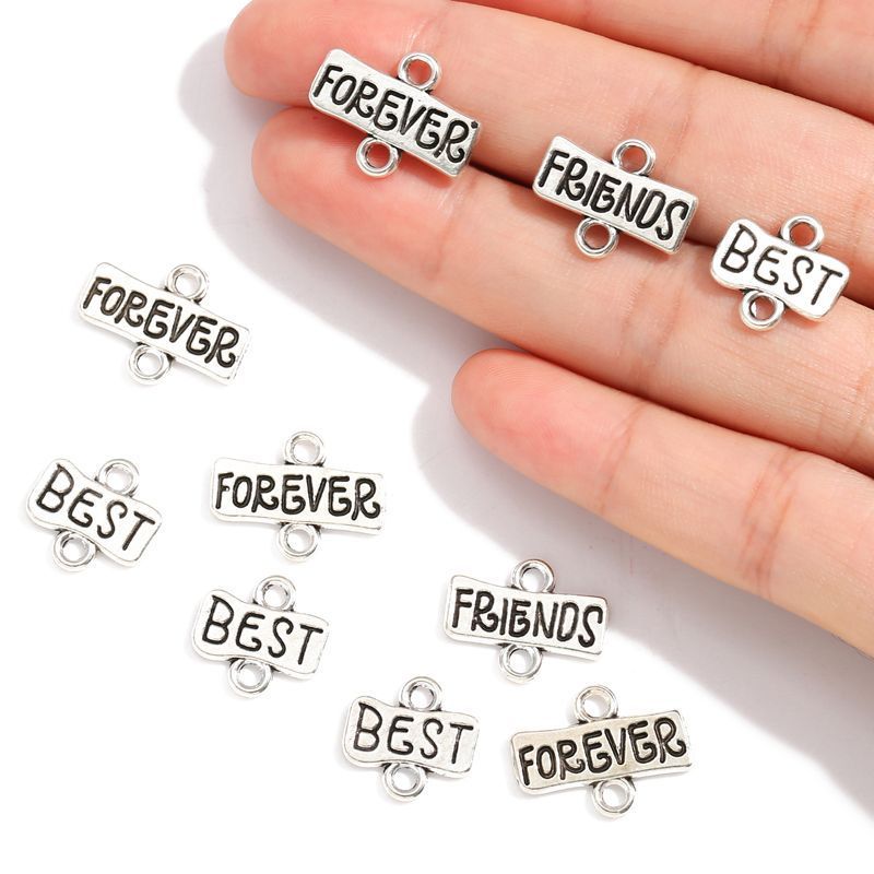 10PCS Friendship Theme Jewelry Making Findings Connector 13x17mm
