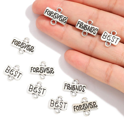 10PCS Friendship Theme Jewelry Making Findings Connector 13x17mm