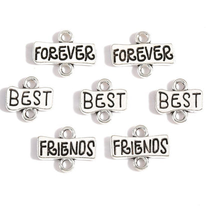 10PCS Friendship Theme Jewelry Making Findings Connector 13x17mm