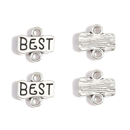 10PCS Friendship Theme Jewelry Making Findings Connector 13x17mm
