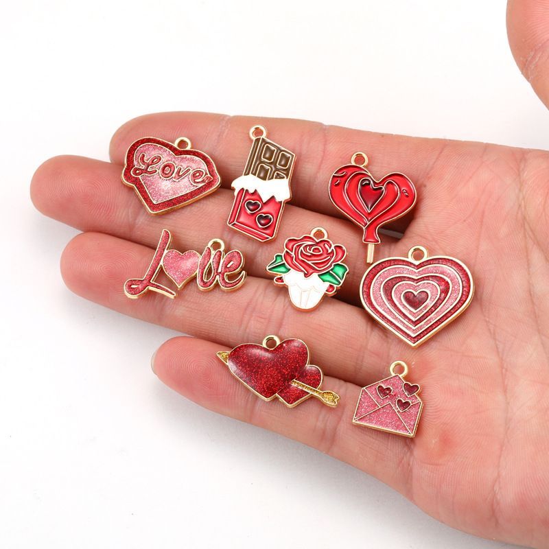 5PCS Valentines Package Collection Charm For Jewelry Making Findings