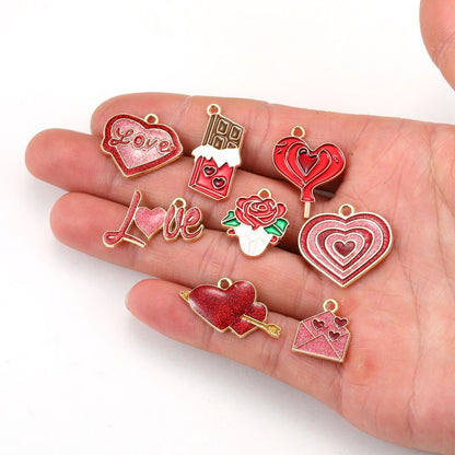 5PCS Valentines Package Collection Charm For Jewelry Making Findings