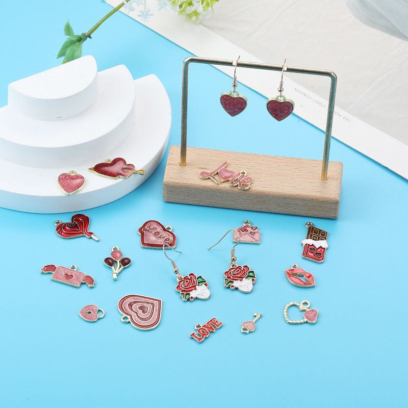 5PCS Valentines Package Collection Charm For Jewelry Making Findings