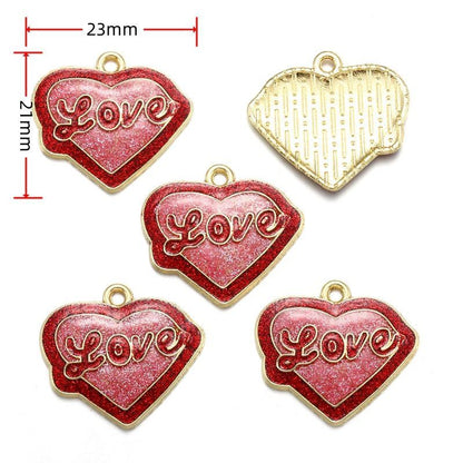 5PCS Valentines Package Collection Charm For Jewelry Making Findings