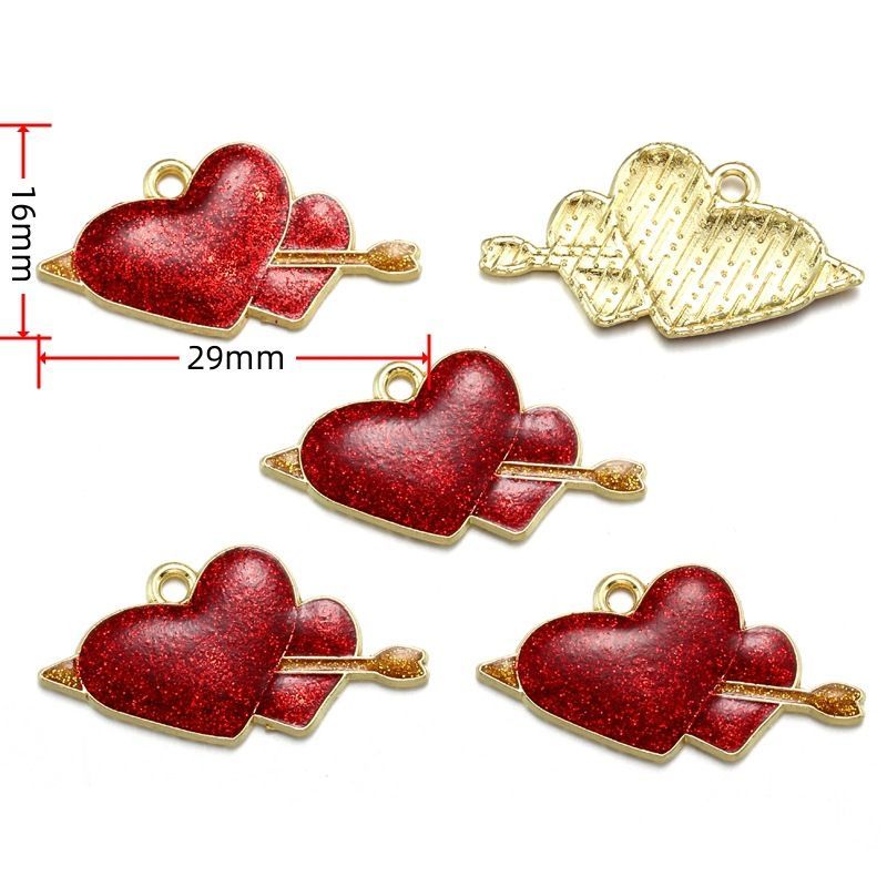 5PCS Valentines Package Collection Charm For Jewelry Making Findings