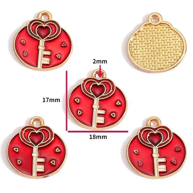 5PCS Valentines Theme Collection Charm For Jewelry Making Findings