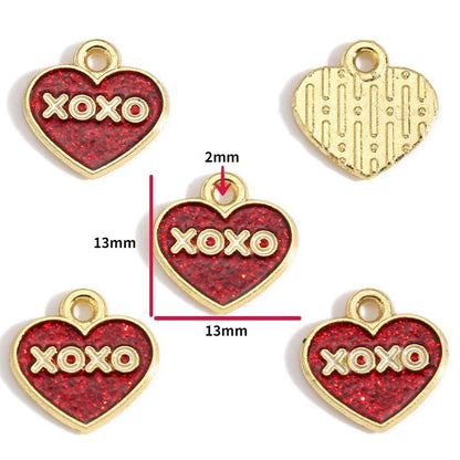 5PCS Valentines Theme Collection Charm For Jewelry Making Findings