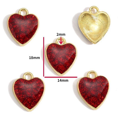 5PCS Valentines Theme Collection Charm For Jewelry Making Findings