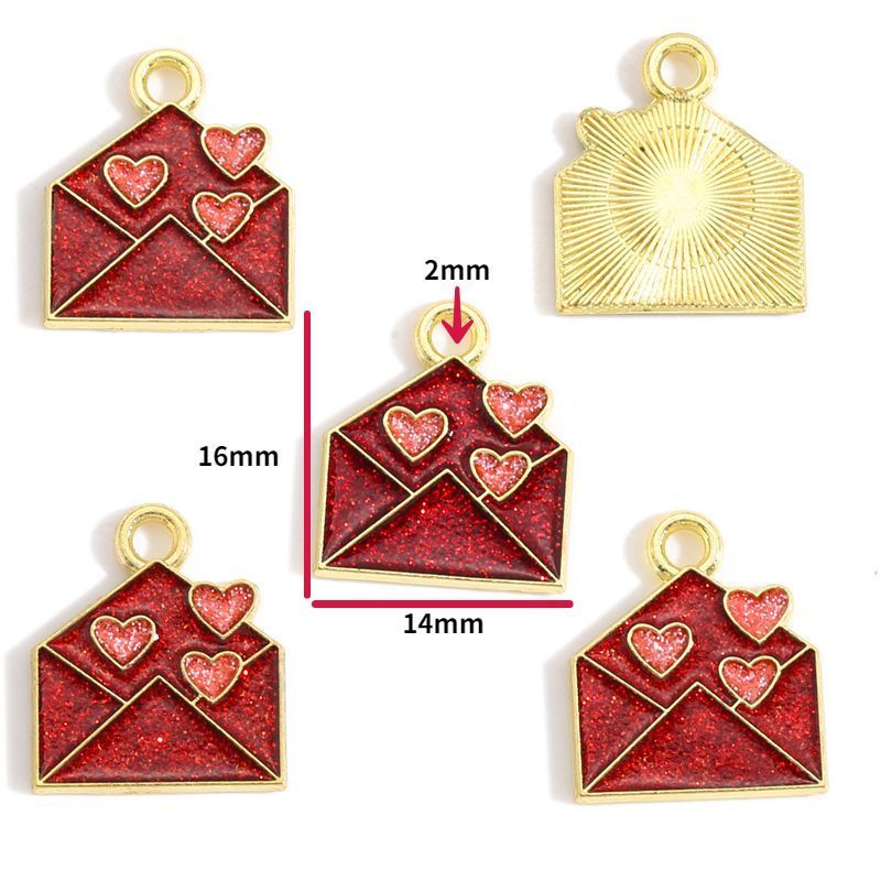 5PCS Valentines Theme Collection Charm For Jewelry Making Findings