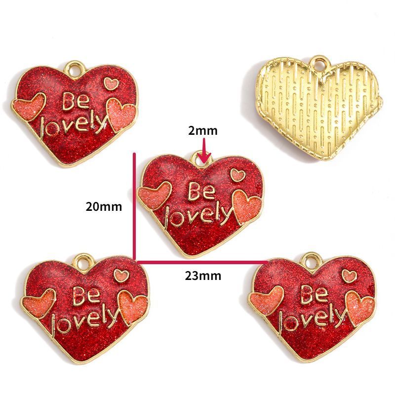 5PCS Valentines Theme Collection Charm For Jewelry Making Findings