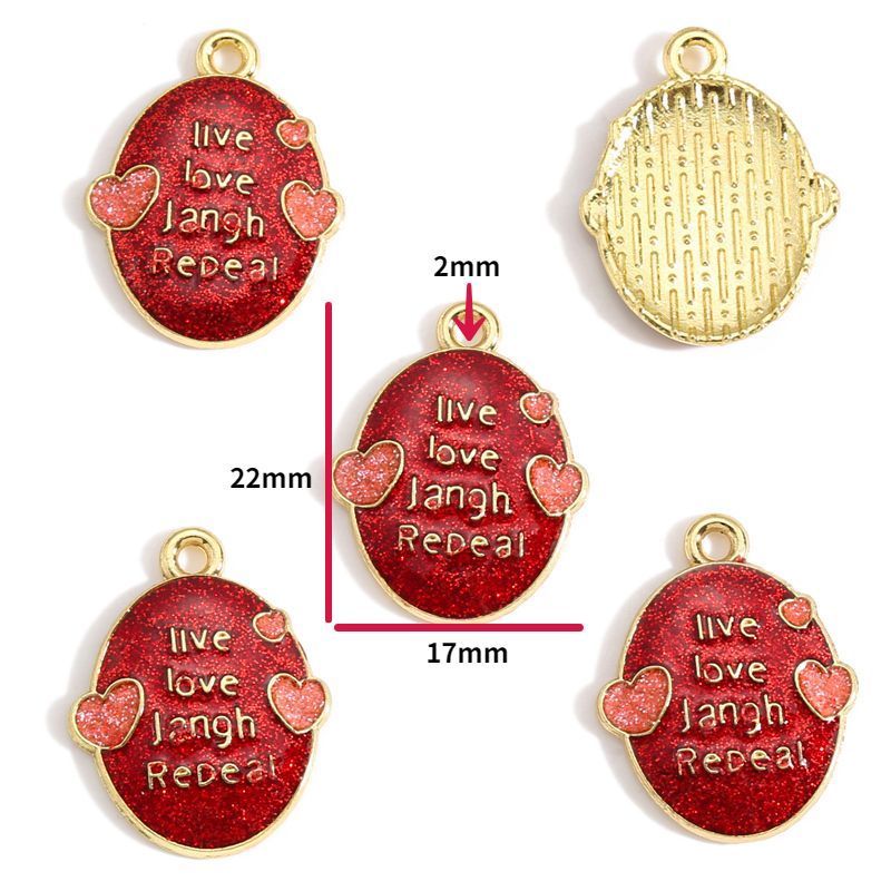 5PCS Valentines Theme Collection Charm For Jewelry Making Findings