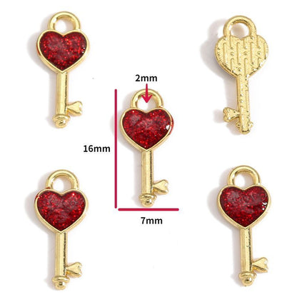 5PCS Valentines Theme Collection Charm For Jewelry Making Findings
