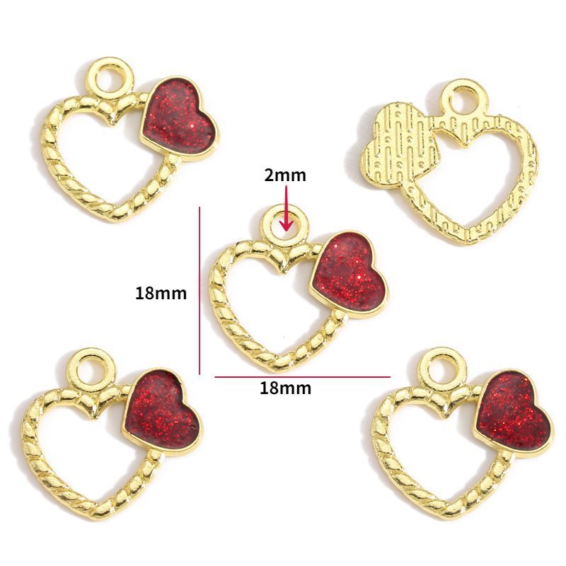 5PCS Valentines Theme Collection Charm For Jewelry Making Findings
