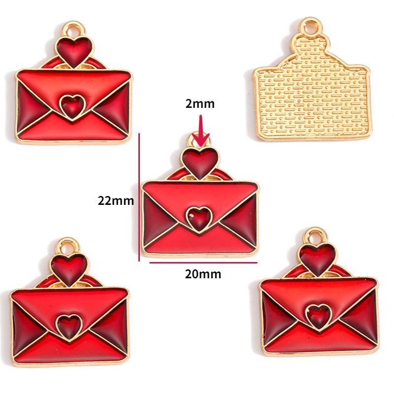 5PCS Valentines Theme Collection Charm For Jewelry Making Findings