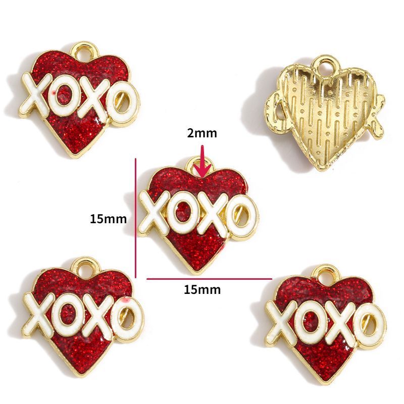 5PCS Valentines Theme Collection Charm For Jewelry Making Findings