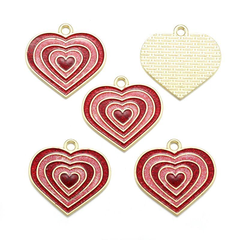 5PCS Valentines Theme Collection Charm For Jewelry Making Findings