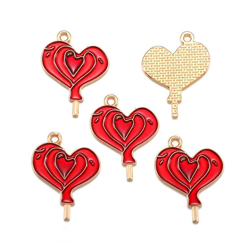 5PCS Valentines Theme Collection Charm For Jewelry Making Findings