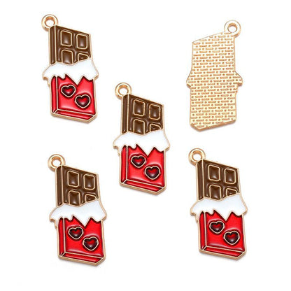 5PCS Valentines Theme Collection Charm For Jewelry Making Findings