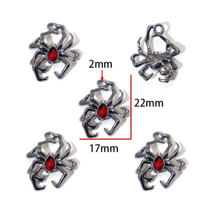 1PCS Spider Collection Charm For Jewelry Making Findings