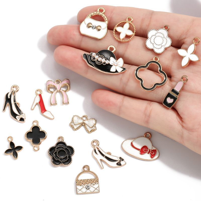 5PCS Chanel Theme Collection Charm For Jewelry Making Findings