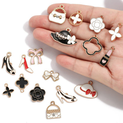 5PCS Chanel Theme Collection Charm For Jewelry Making Findings