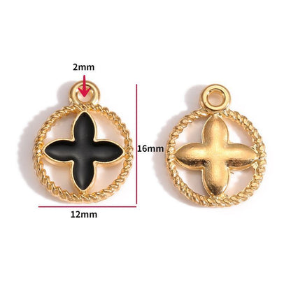 5PCS Chanel Theme Collection Charm For Jewelry Making Findings