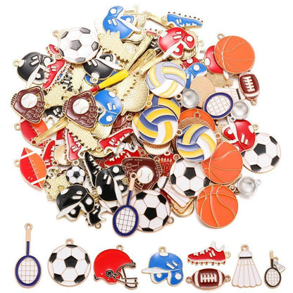 5PCS Super Sports Collection Charm For Jewelry Making Findings