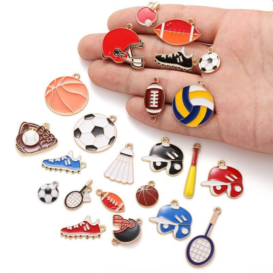 5PCS Super Sports Collection Charm For Jewelry Making Findings