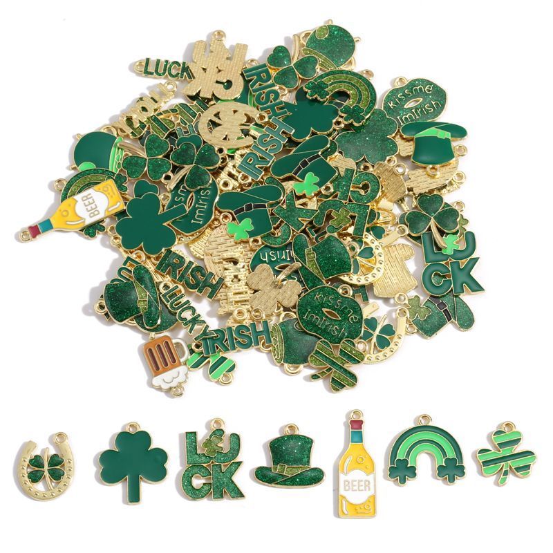 5PCS St Patrick Day Collection Charm For Jewelry Making Findings