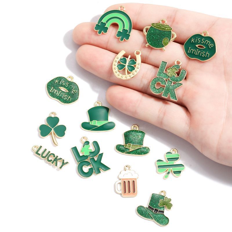 5PCS St Patrick Day Collection Charm For Jewelry Making Findings