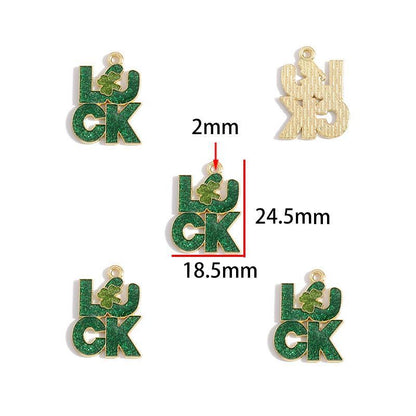 5PCS St Patrick Day Collection Charm For Jewelry Making Findings