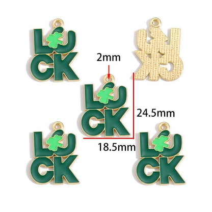 5PCS St Patrick Day Collection Charm For Jewelry Making Findings