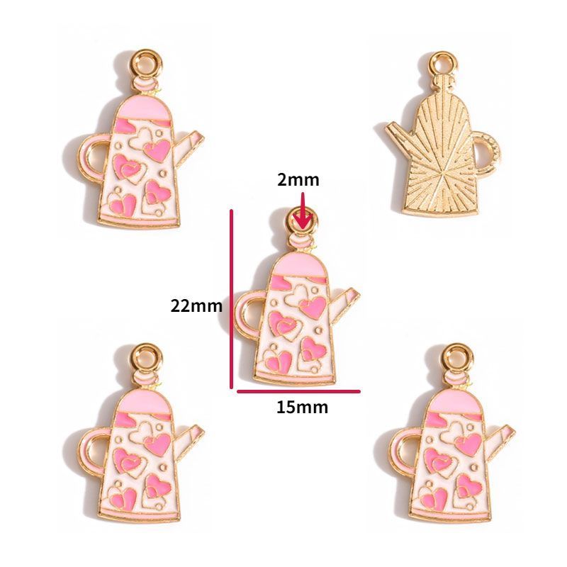 5PCS Pink Valentine's Day Collection Charm For Jewelry Making Findings