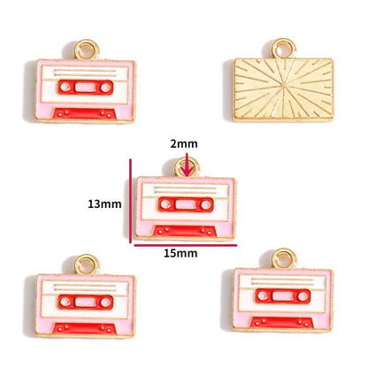 5PCS Pink Valentine's Day Collection Charm For Jewelry Making Findings