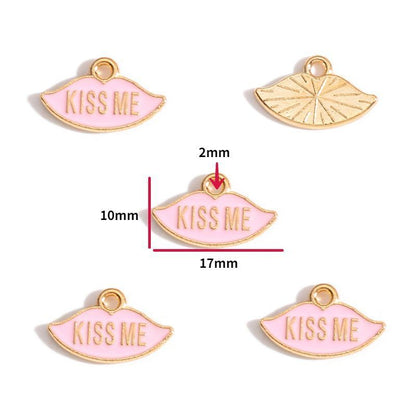 5PCS Pink Valentine's Day Collection Charm For Jewelry Making Findings