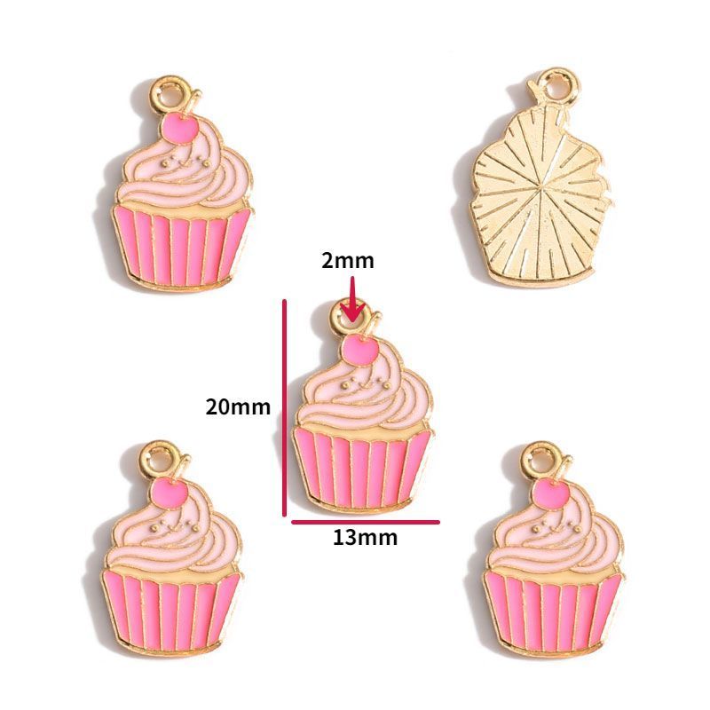 5PCS Pink Valentine's Day Collection Charm For Jewelry Making Findings