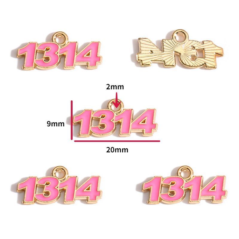 5PCS Pink Valentine's Day Collection Charm For Jewelry Making Findings