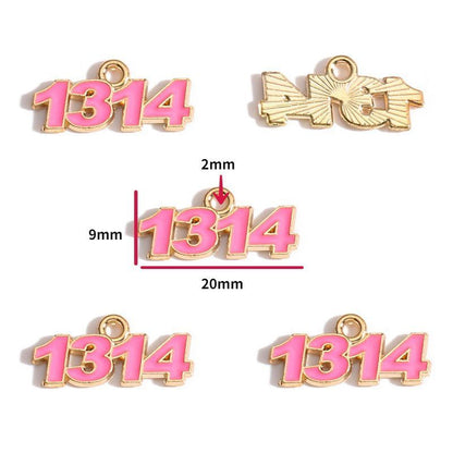 5PCS Pink Valentine's Day Collection Charm For Jewelry Making Findings