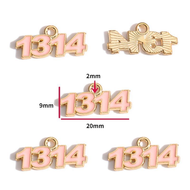 5PCS Pink Valentine's Day Collection Charm For Jewelry Making Findings