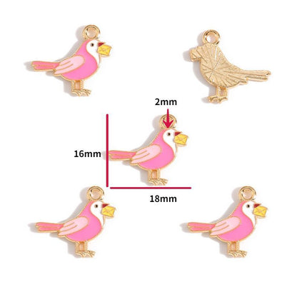 5PCS Pink Valentine's Day Collection Charm For Jewelry Making Findings